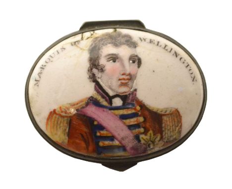 Enamel snuff box Marquis of Wellington  Enamel snuff box 'Marquis of Wellington' painted with a portrait of Arthur Wellesley 