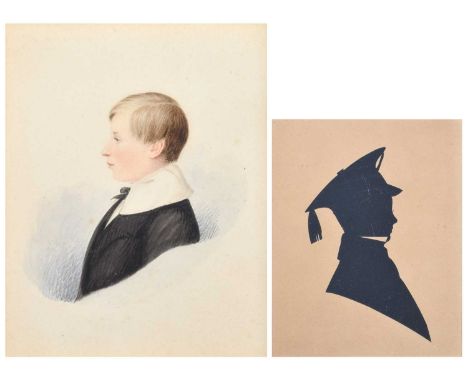 English School (19th century) Two portrait miniatures Depicting John Yeoman of Ruebury, Osmotherley and John Austwick, both u