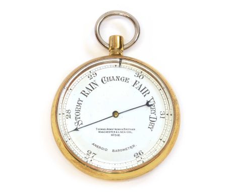 Thomas Armstrong &amp; Brother pocket aneroid barometer Thomas Armstrong &amp; Brother, Manchester &amp; Liverpool, pocket an