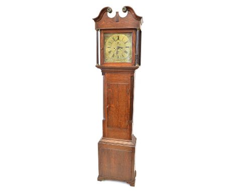 Late 18th-century longcase clock Late 18th-century longcase clock, refurbished 8-day movement, striking on single bell, squar