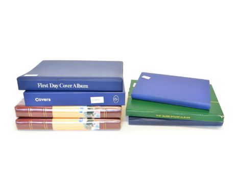 Seven albums and stock books of worldwide stamps and G.B covers Seven albums and stockbooks of worldwide stamps and G.B cover
