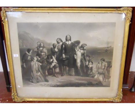Large Victorian print - The Pilgrims