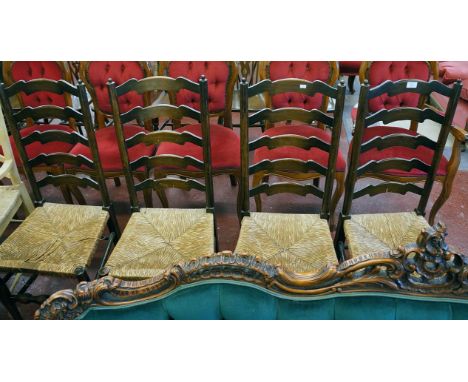 Set of 4 ladder back chairs