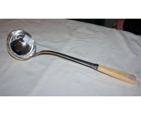 White metal ladle (possibly continental silver)