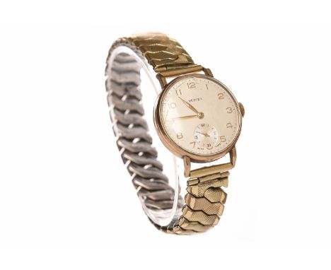 GENTLEMAN'S VERTEX MID TWENTIETH CENTURY NINE CARAT GOLD MANUAL WIND WRIST WATCH
signed Vertex Revue 18 jewel movement, the r