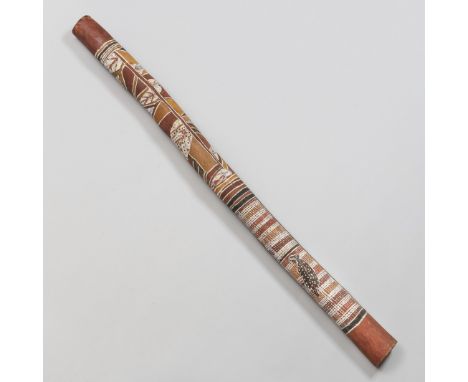 Australia, Aboriginal, a painted didgeridoo L. 100,5 cm. [1]