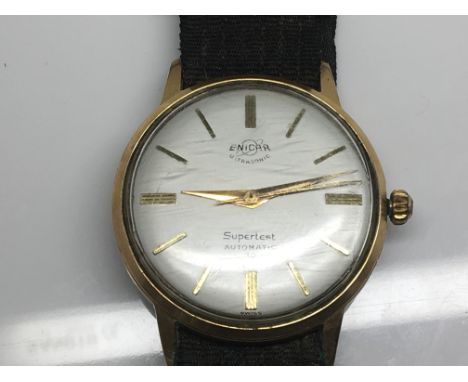 A Vintage Gents Enicar Supertest Automatic 30, working order and in original box, (Uk Shipping £12)