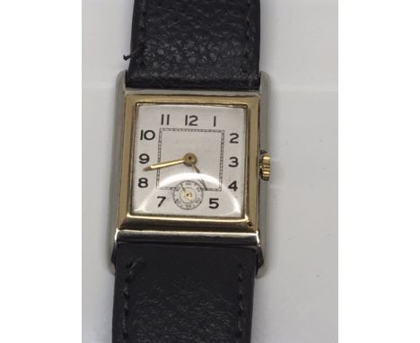 A Vintage 18ct Gold cased Datum Swiss made precision watch serial number 36906. Later edition leather strap. (Uk Shipping £15