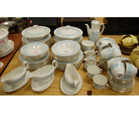 An extensive Royal Doulton tea/dinner service in the Hampton Court pattern