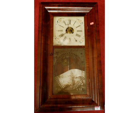 A 19th century mahogany cased American shelf clock