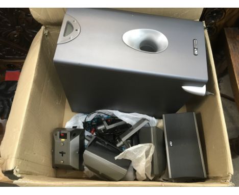 An Acoustic Solutions surround sound system.