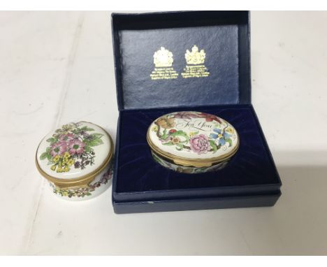 Two Halcyon Days enamel boxes