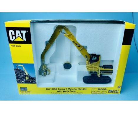 CAT Die-Cast 1/50 Scale Cat 345B Series II Material Handler with Work Tools New Ex Shop Stock