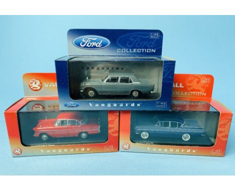 3x Corgi Vanguards Models VA06407 Vauxhall Cresta VA03800 Vauxhall Victor VA06004 Ford Zephyr All Boxed