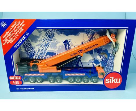 Siku Die-Cast 1/55 Scale 4311 Mega Lifter Crane Global Construction Livery Boxed