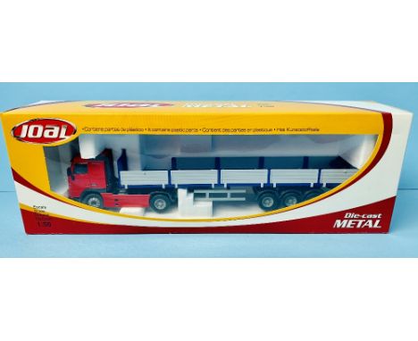 Joal Die-Cast 1/50 Scale Volvo FH-12 420 &amp; Trailer Red / Blue / Grey Boxed