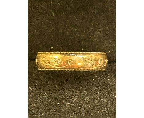 9ct Gold ring set with diamonds Size O 3.2g 