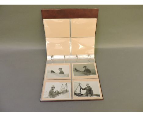 An album of ninety-two aeronautical postcards, including early bi-planes, 'W R Wills on Bleriot Xl', Wilbur and Orville Wrigh