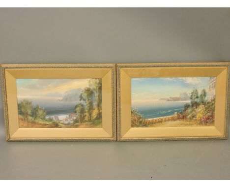 M R Cole?COASTAL SCENESA pair, signed, watercolour27 x 45cm
