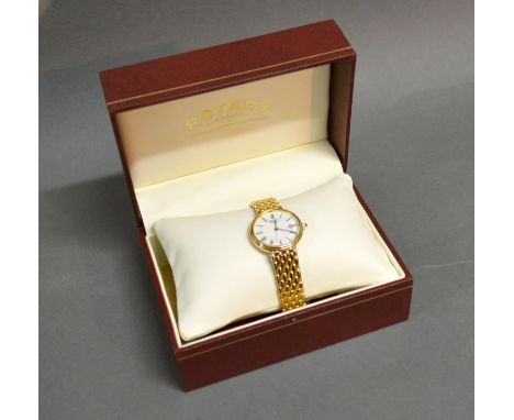 A Rotary Ladies Wrist Watch With Date Dial In Original Box 