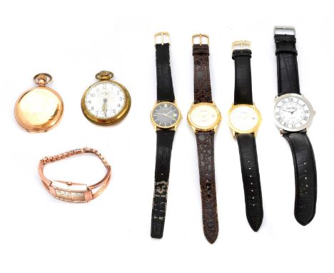A selection of watches and pocket watches, to include examples by Sekonda, Accurist and Rotary (7).
