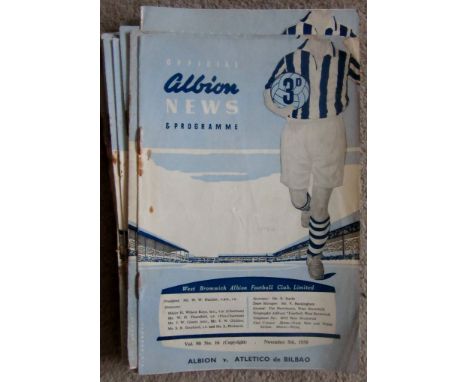 WEST BROMWICH ALBION COMPLETE SET OF FIRST TEAM HOME'S 1958-59 X 25
21 Lge, 1 Lge&nbsp;abandoned, 1 FA Cup &amp; 2 Friendly g