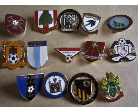 14 NON-LEAGUE FOOTBALL BADGES. ODD DOWN, HANHAM, CADBURY ETC.&nbsp;
&nbsp;