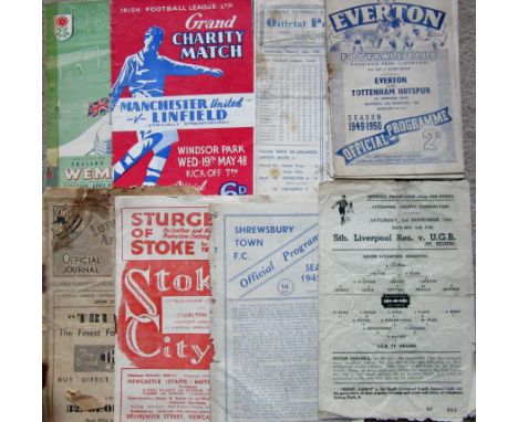 1940'S FOOTBALL PROGRAMMES X 18
All have faults and would be classed as poor with some fair at best