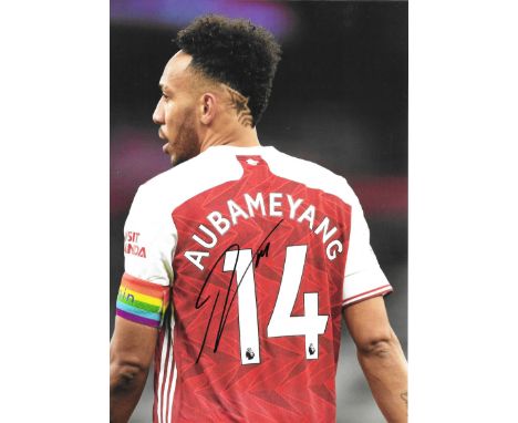 ARSENAL - AUBAMEYANG AUTOGRAPHED PHOTO
Size approx 8 x 12 inches