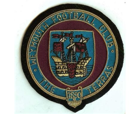 WEYMOUTH FOOTBALL CLUB BLAZER BADGE
Unused. 