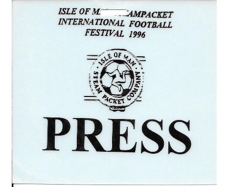 1996 WEST BROMWICH ALBION - ISLE OF MAN TOURNAMENT PROGRAMME, TICKET, TEAM SHEETS
Press Ticket
Programme &amp; Team sheet for
