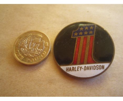 MOTOR CYCLING - LARGE HARLEY-DAVIDSON BADGE MADE IN ENGLAND&nbsp;