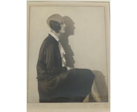 Dudley Glanfield - black &amp; white photograph - 'Profiles', female portrait from the Professional Exhibition Princes Galler