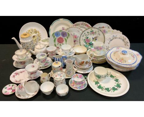 Ceramics - Table ware, a Wedgwood Napoleon Ivy pattern breakfast cup and plate; Crown Staffordshire, a Susie Cooper Katina pa