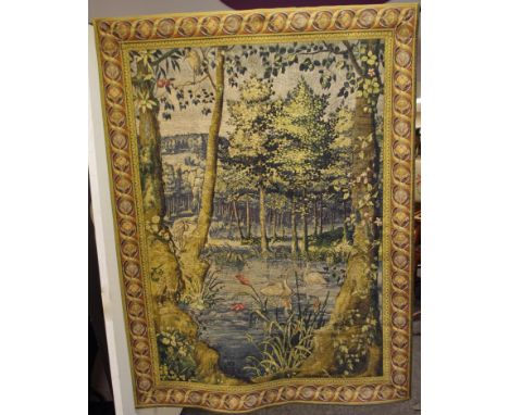 A Verdure &amp; Wawel wall hanging tapestry by Flanders Tapestries - Forest. 163cm x 122cm 