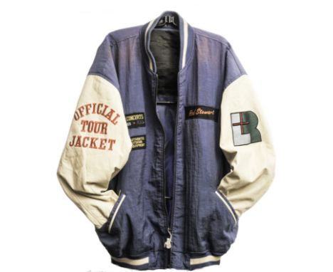 Two Tour Jackets: Rod Stewart ‘Vagabond’ crew / tour Jacket, official Lippmann and Rau/Mama Concerts baseball style tour jack