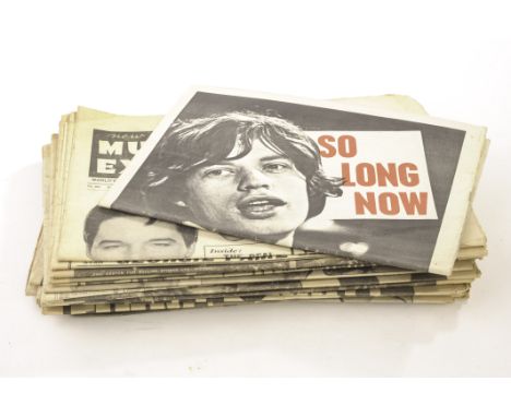 New Musical Express: approx. twenty issues from the mid 1960s, sold with ‘Life With The Rolling Stones’, August 1964 paper, v