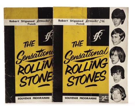 Rolling Stones: two original concert programmes for September 5- October 11, 1964, UK tour both in fair condition  