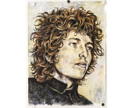 Bob Dylan: Original 1969 final artwork commissioned by ‘I Was Lord Kitchener’s Valet’, gouache on cartridge paper, approx. 22