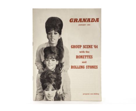 Rolling Stones: Original concert programme for The Granada Theatre, Harrow January 12th 1964, this date a part of their 6th t