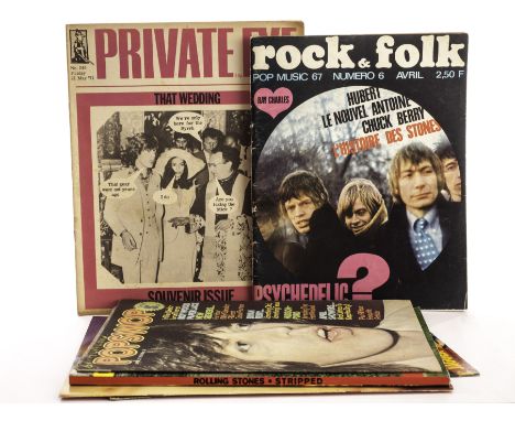 Rolling Stones Magazines: approx. twenty four related including Stones 76, Rave, Best, RA/RO, Best, Rock And Folk and other, 