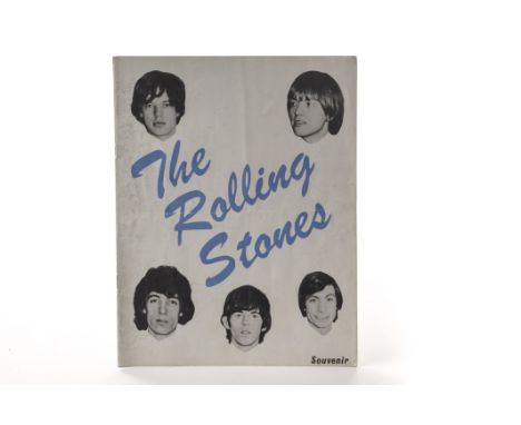 Rolling Stones Souvenir Programme: For UK 1965 tour with blue text to front cover, in good condition tear to bottom spine edg