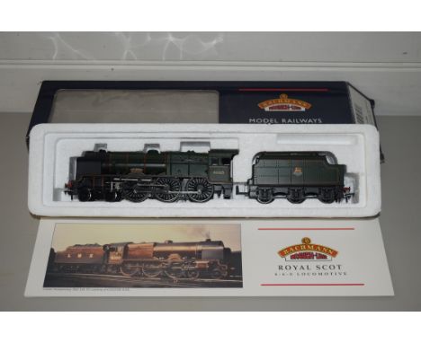 Boxed Bachmann 00 gauge 31-284 parallel boiler Scot "The Ranger" BR green, early emblem No 46165 locomotive