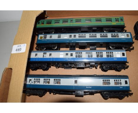 Group of three unboxed 00 gauge coaches to include Lima, Hornby, Triang