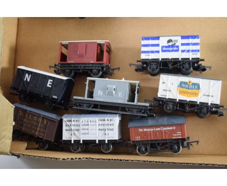 Group of eight goods wagons to include Triang, Hornby, Lima etc