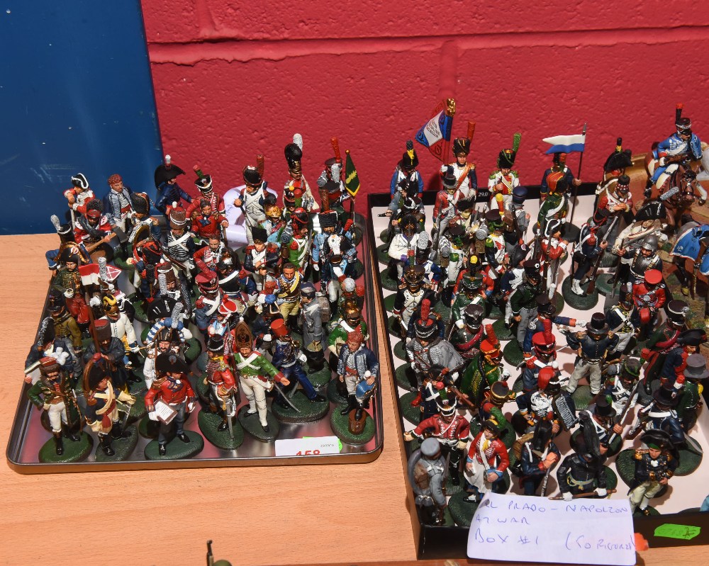 Two trays comprising Del Prado, a collection of fifty Napoleon at War foot soldier figures, (50) Two trays comprising Del Prado, a collection of fifty Napoleon at War foot soldier figures, (50)