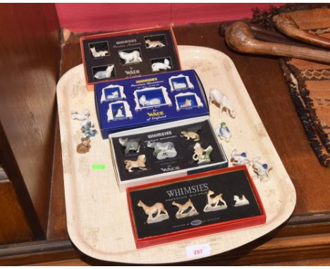 Four boxes of Wade Whimsies porcelain miniatures including no.6 Polar set, and other miscellaneous Wade figures (qty)
