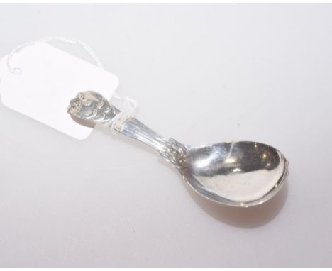 A Victorian silver caddy spoon, George Unite, Birmingham 1842.