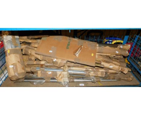 A quantity of metal bars.  (1 shelf)