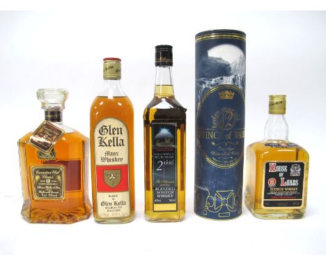 Whisky - Canadian Club Classic Aged 12 Years, Glen Kella Manx Whiskey, Greenwich Meridian 2000, Prince Of Wales Oak Aged Wels